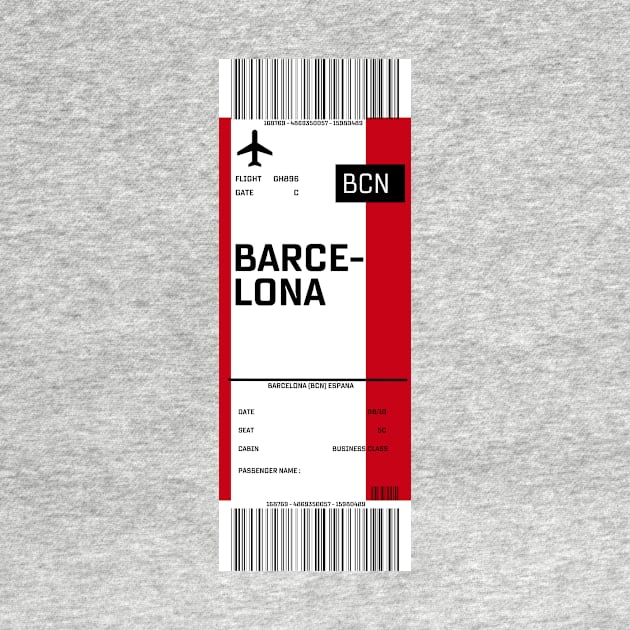 Boarding pass for Barcelona by ghjura